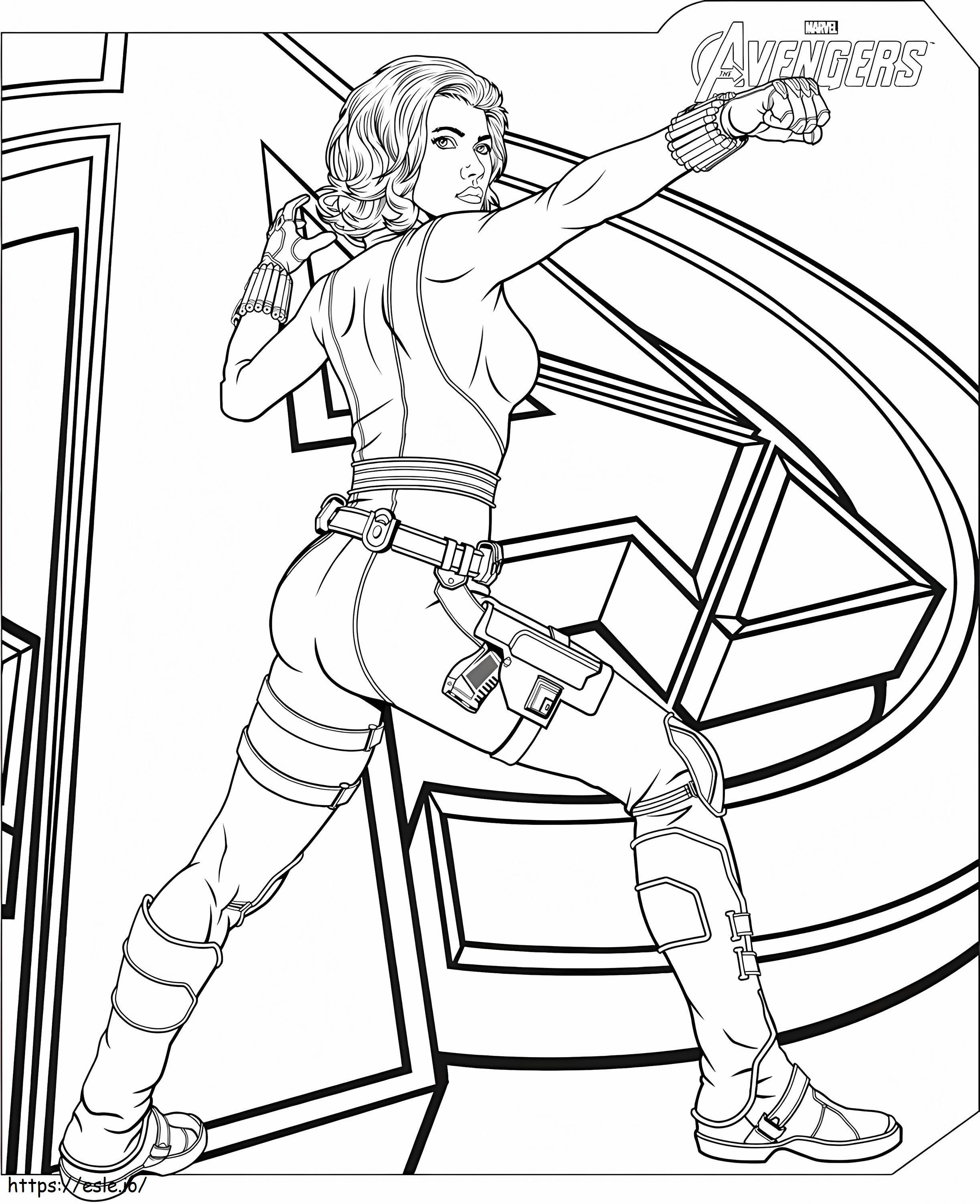 Black Widow A4 coloring page