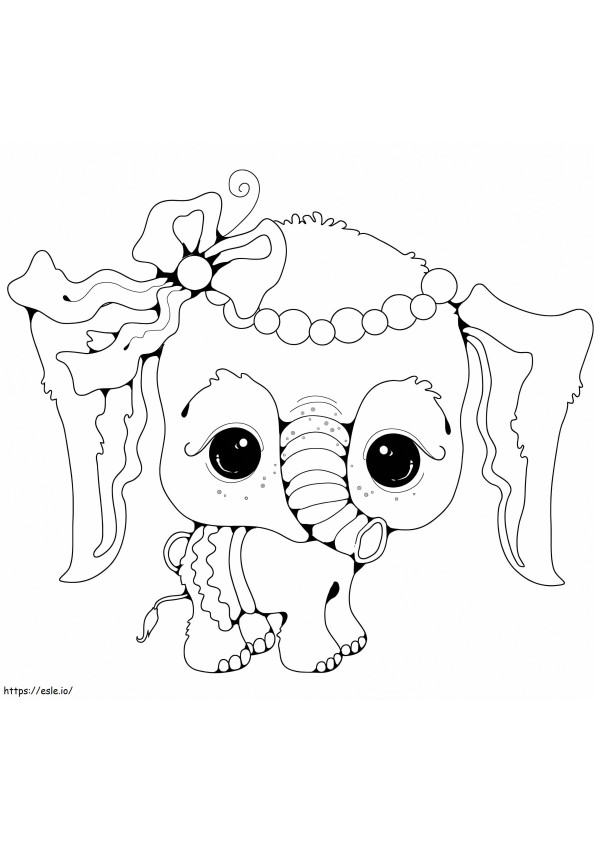 Lovely Elephant coloring page