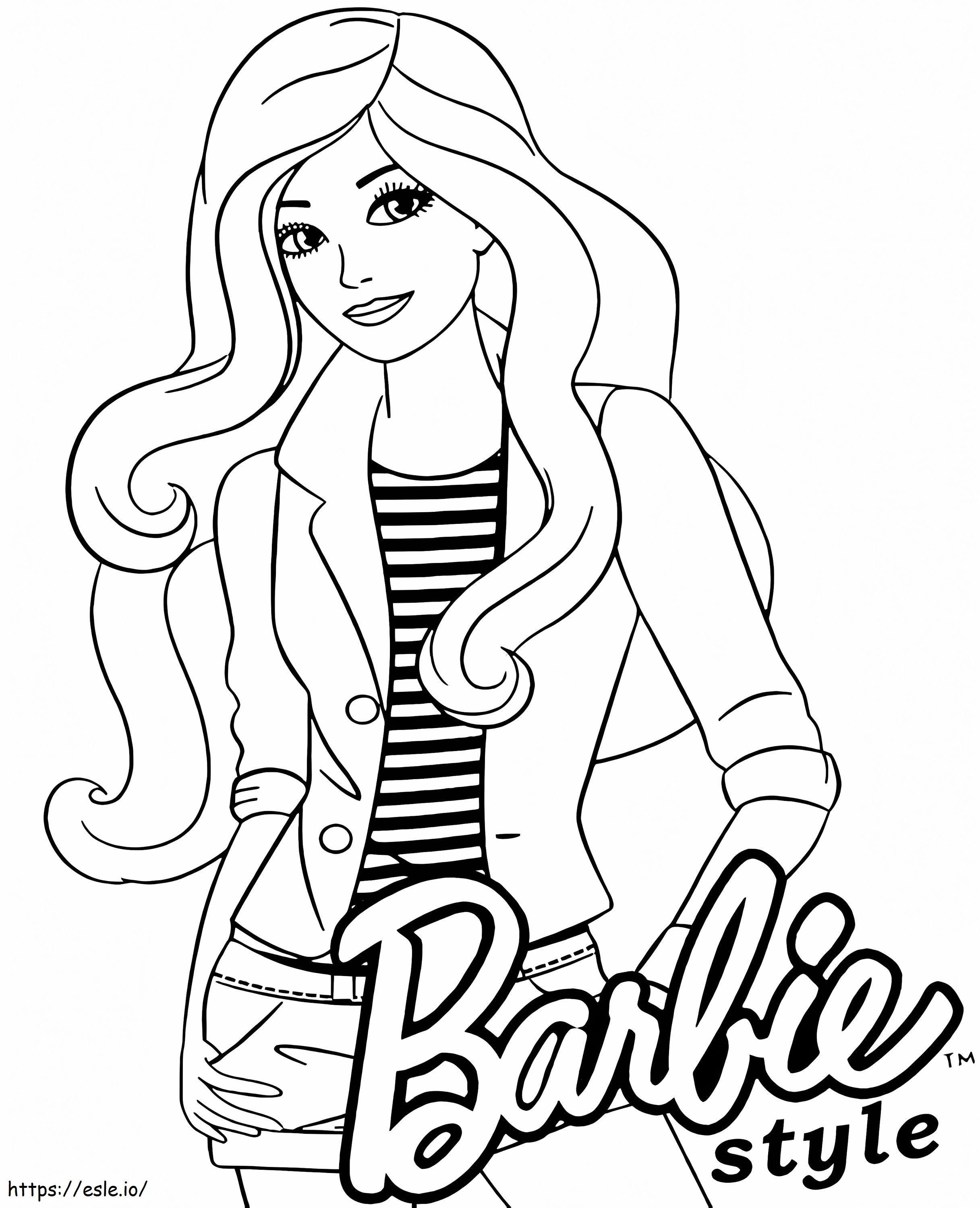 Barbie Style coloring page