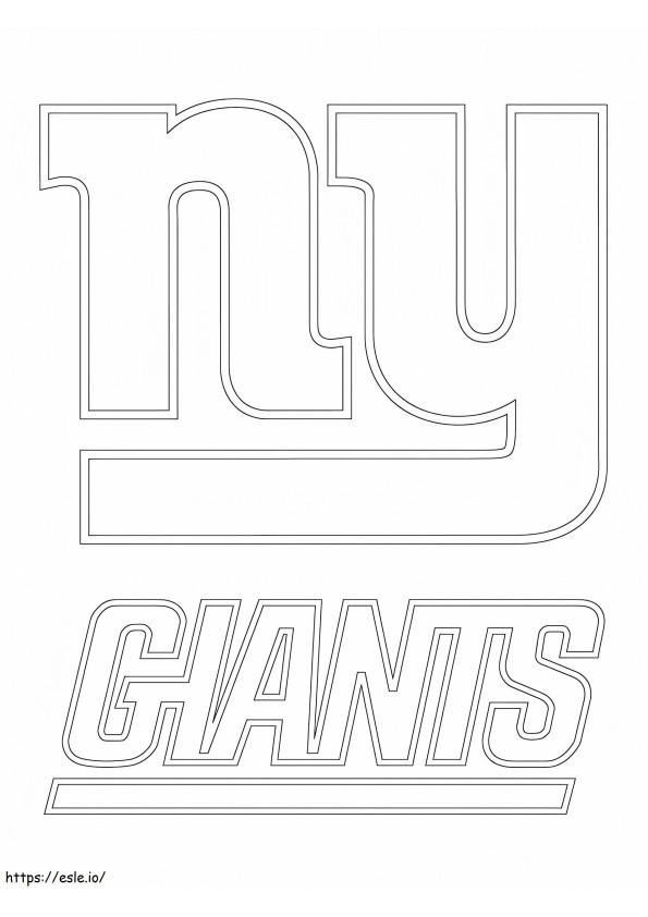 New York Giants Logo coloring page