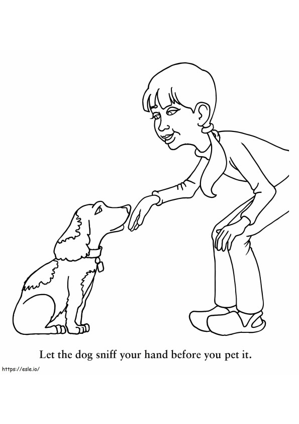Dog Safety Free Printable coloring page