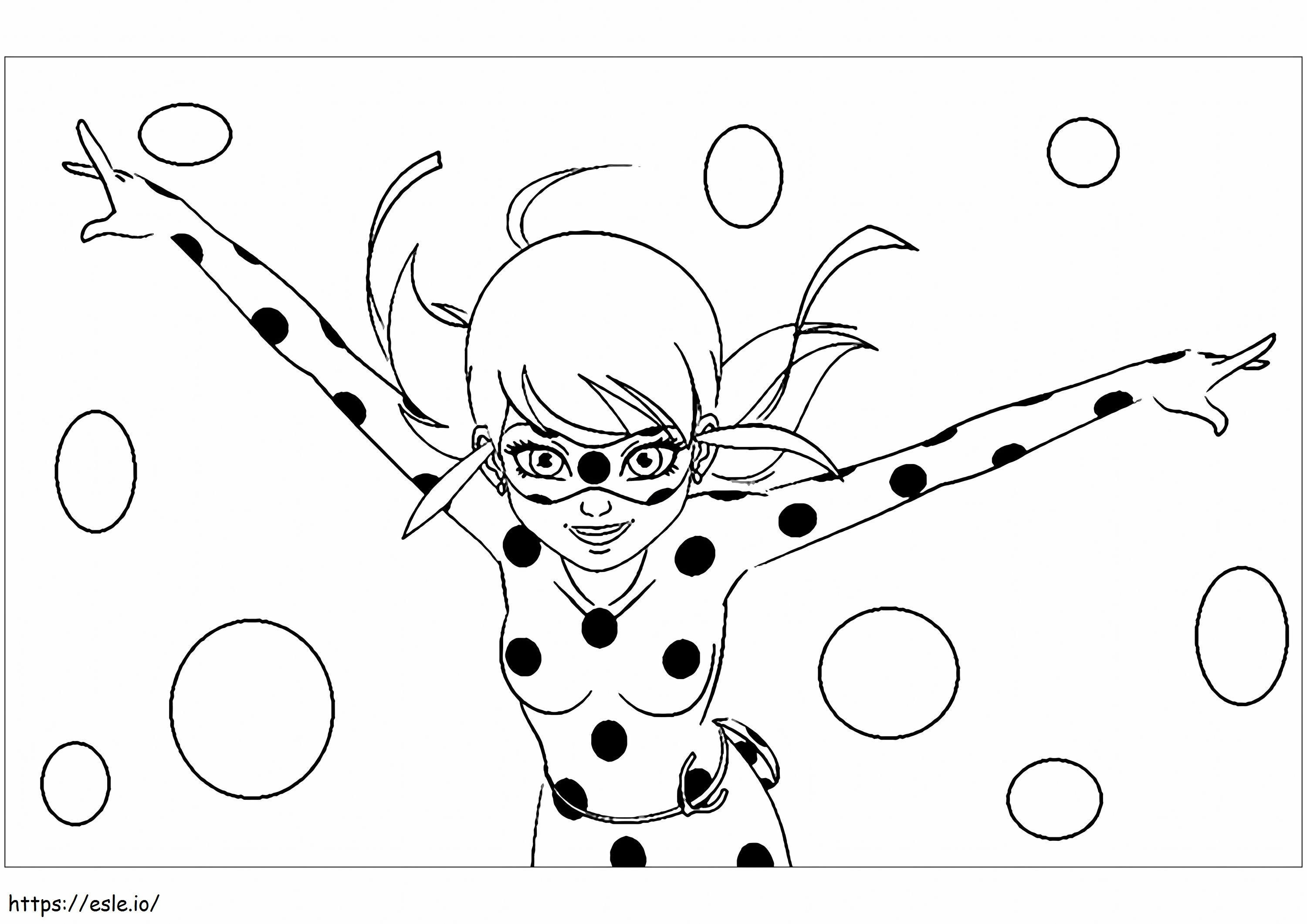 Ladybug Smiling Scaled coloring page