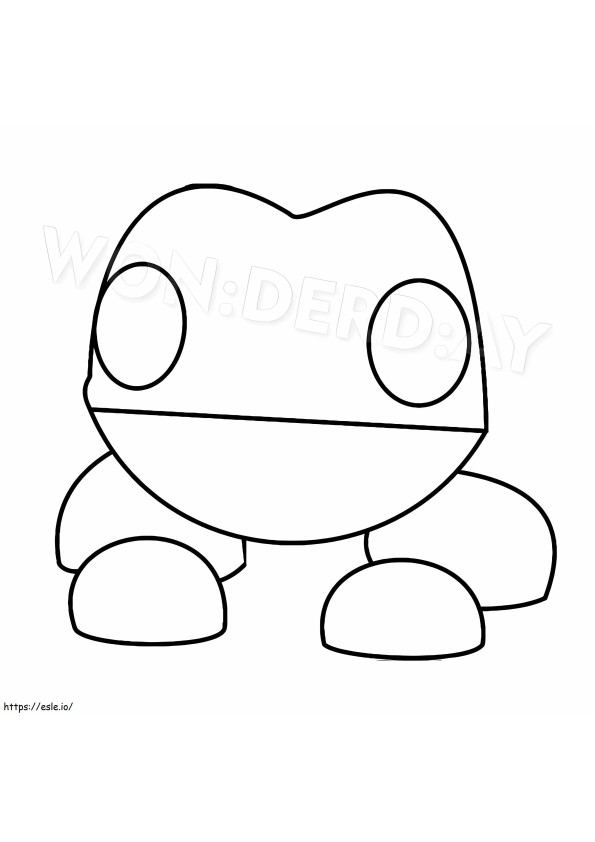 Frog Adopt Me coloring page