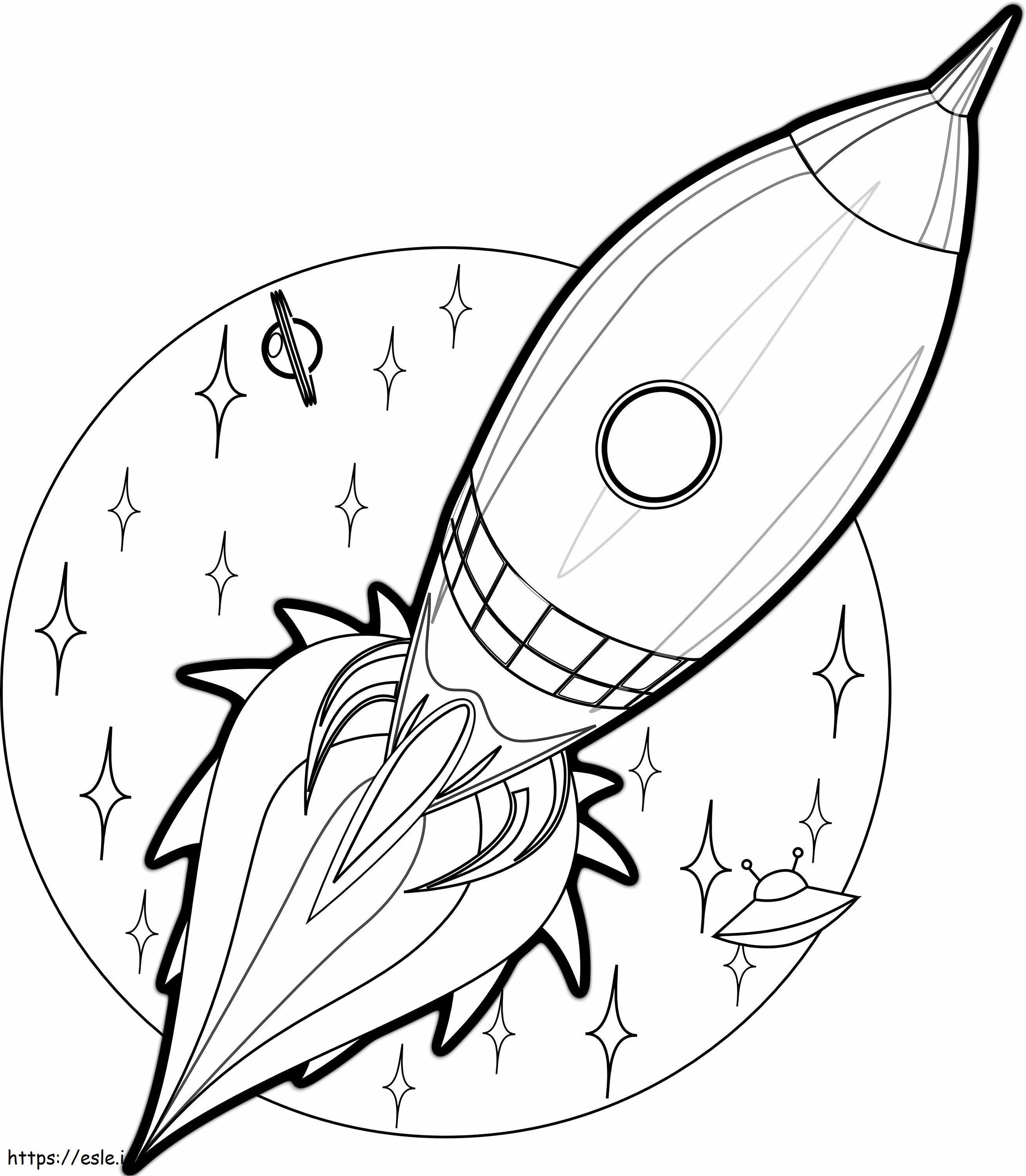 Rocket 4 coloring page
