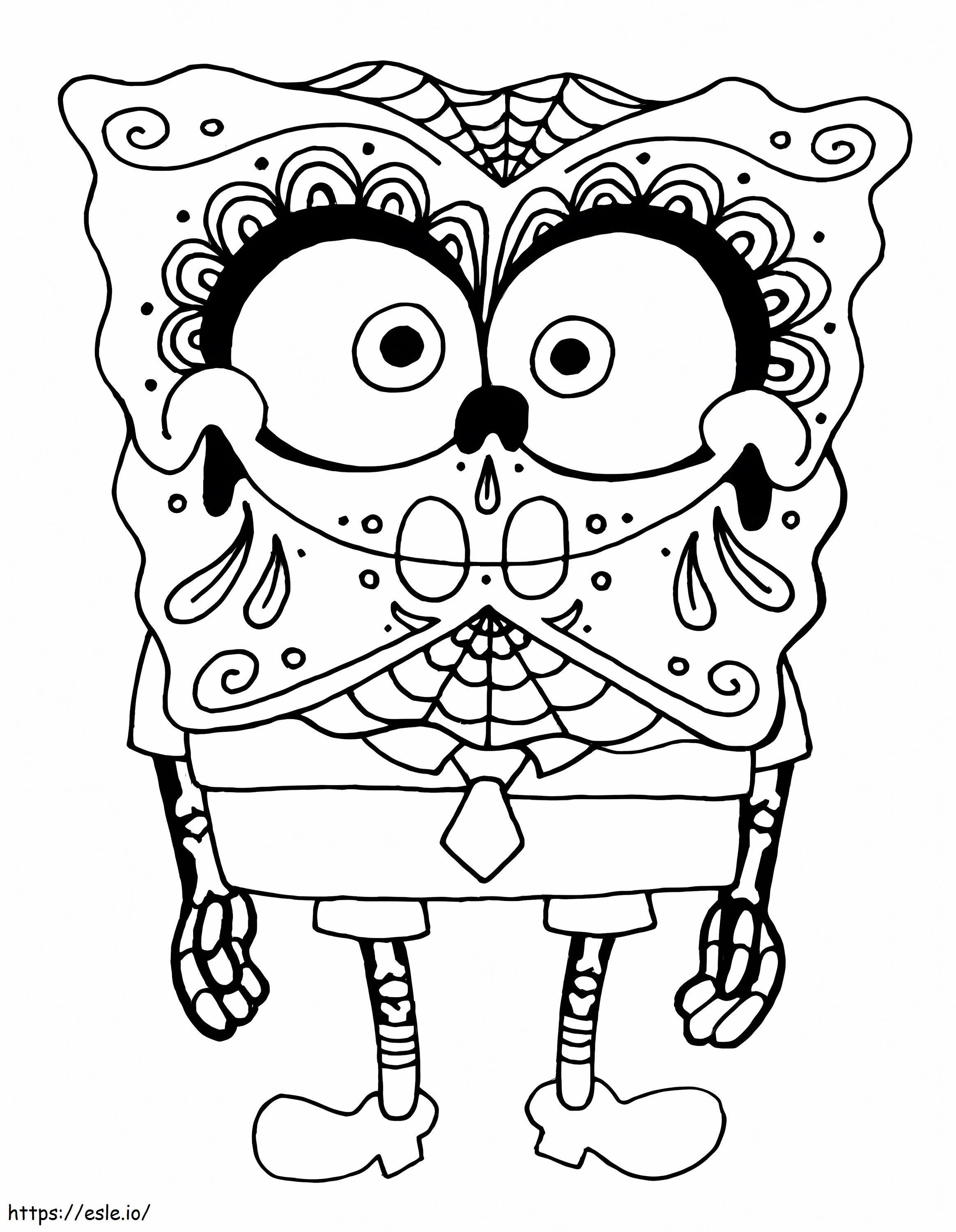 Spongebob Skull coloring page