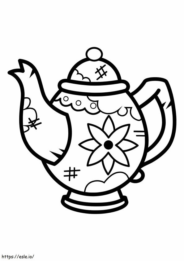 Nice Teapot coloring page