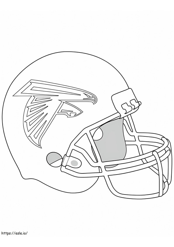 Coloriage Casque Atlanta Falcons à imprimer dessin