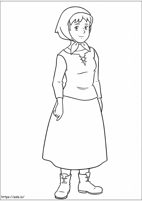 Dete From Heidi coloring page