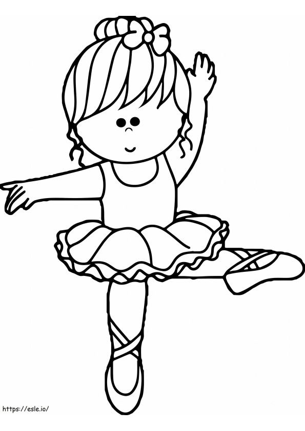 Lasten baletti värityskuva