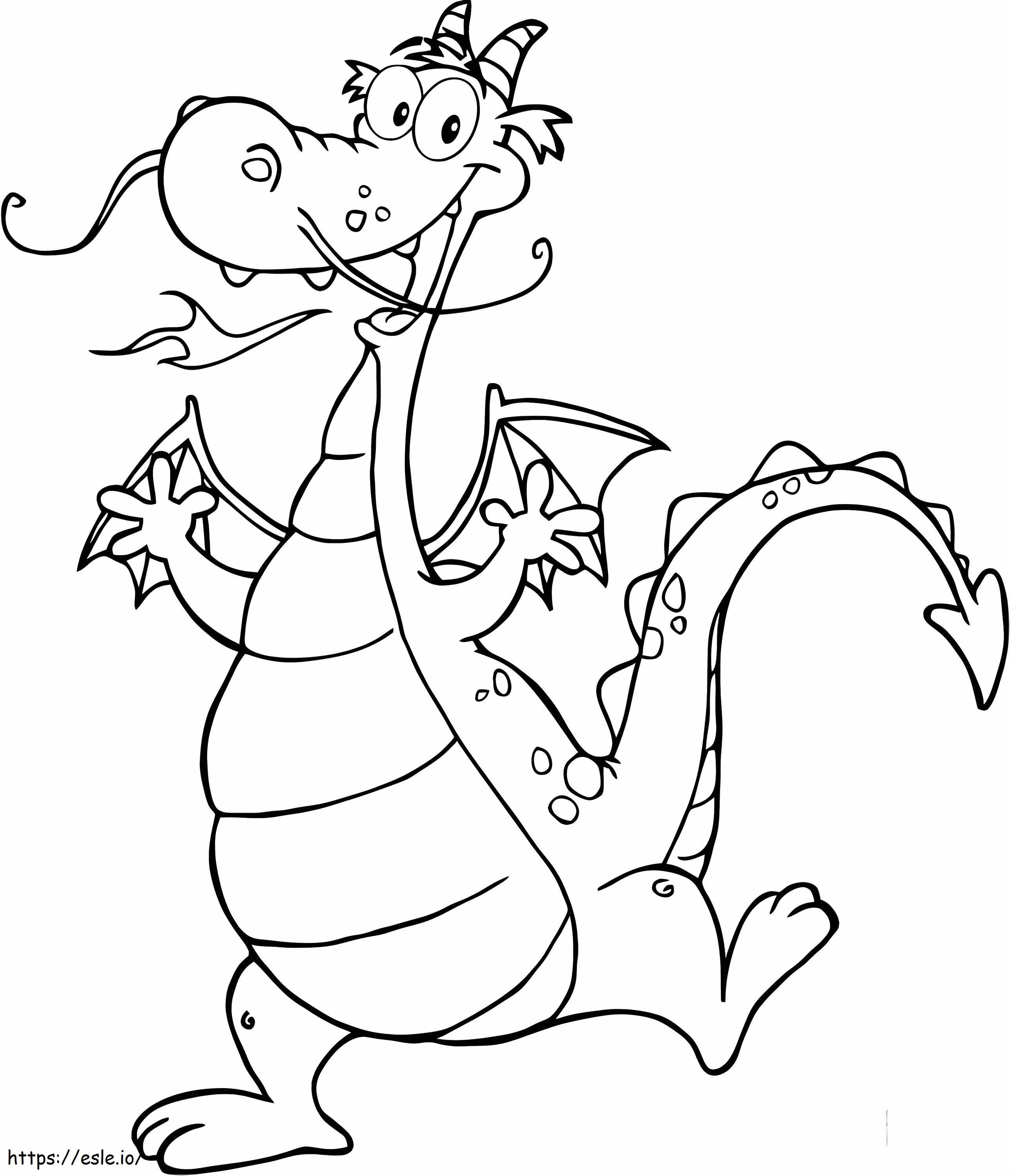 A Happy Dragon coloring page