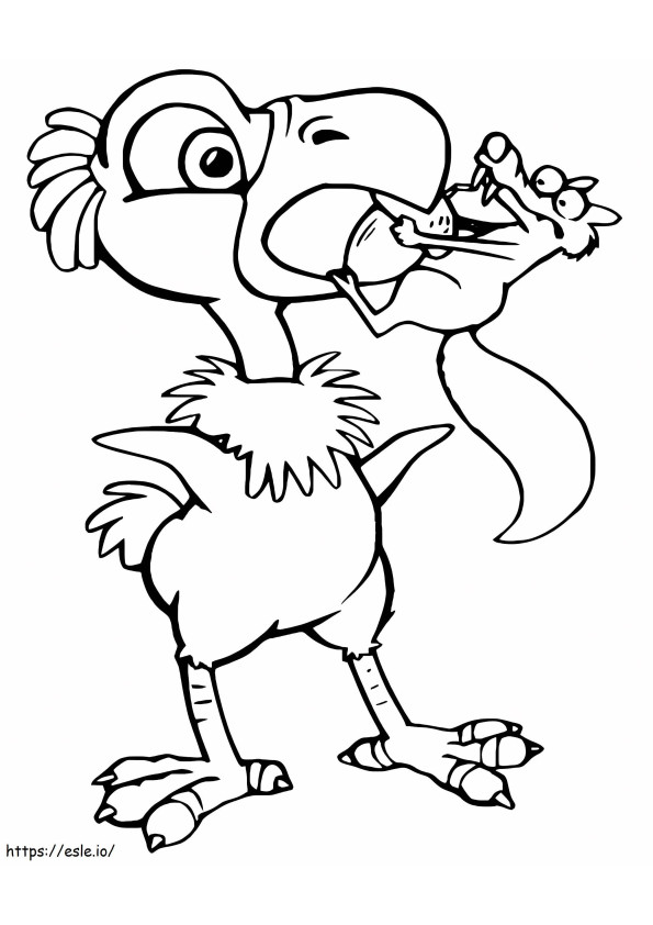 Scrat And Baby Bird coloring page