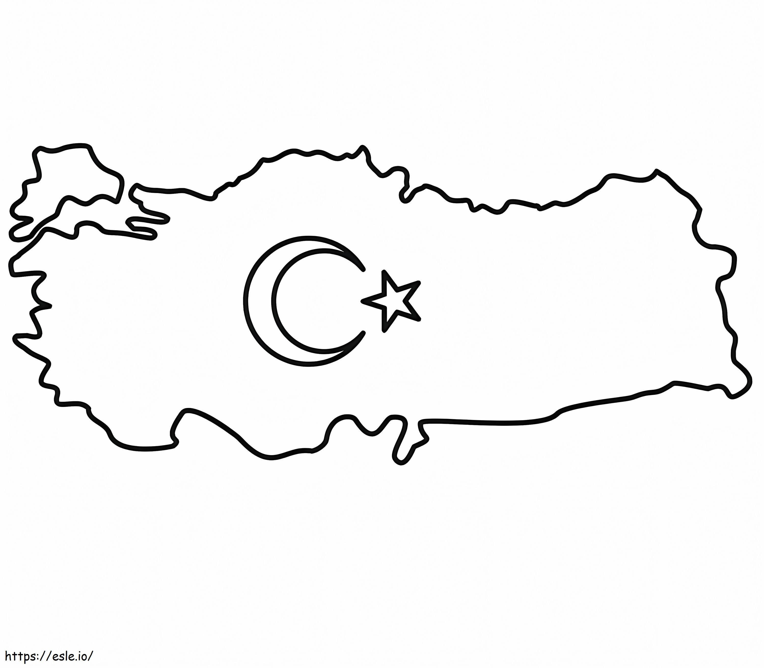 Turkey Map coloring page