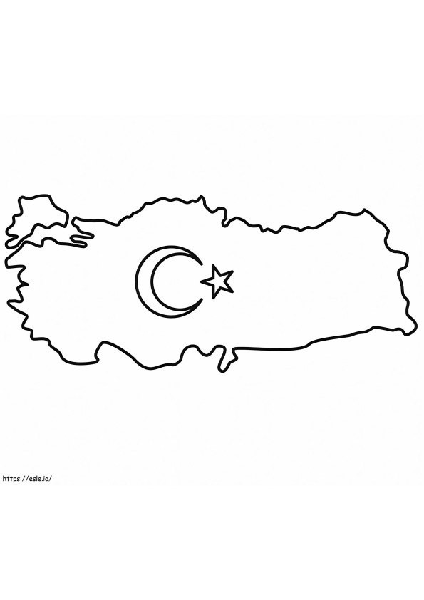 Mapa Turcji kolorowanka