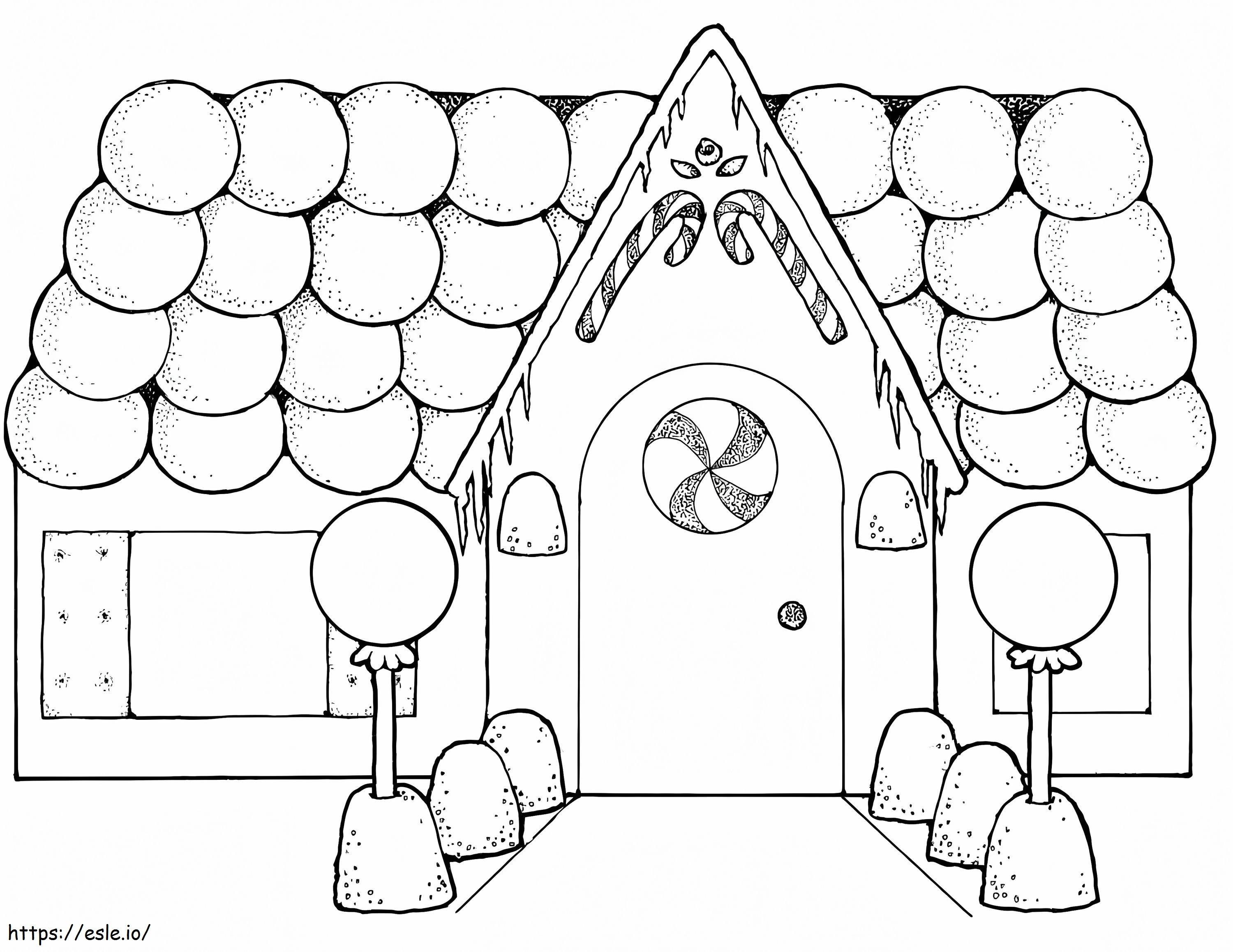 Candy House coloring page