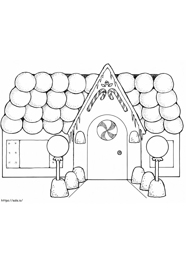 Candy House coloring page