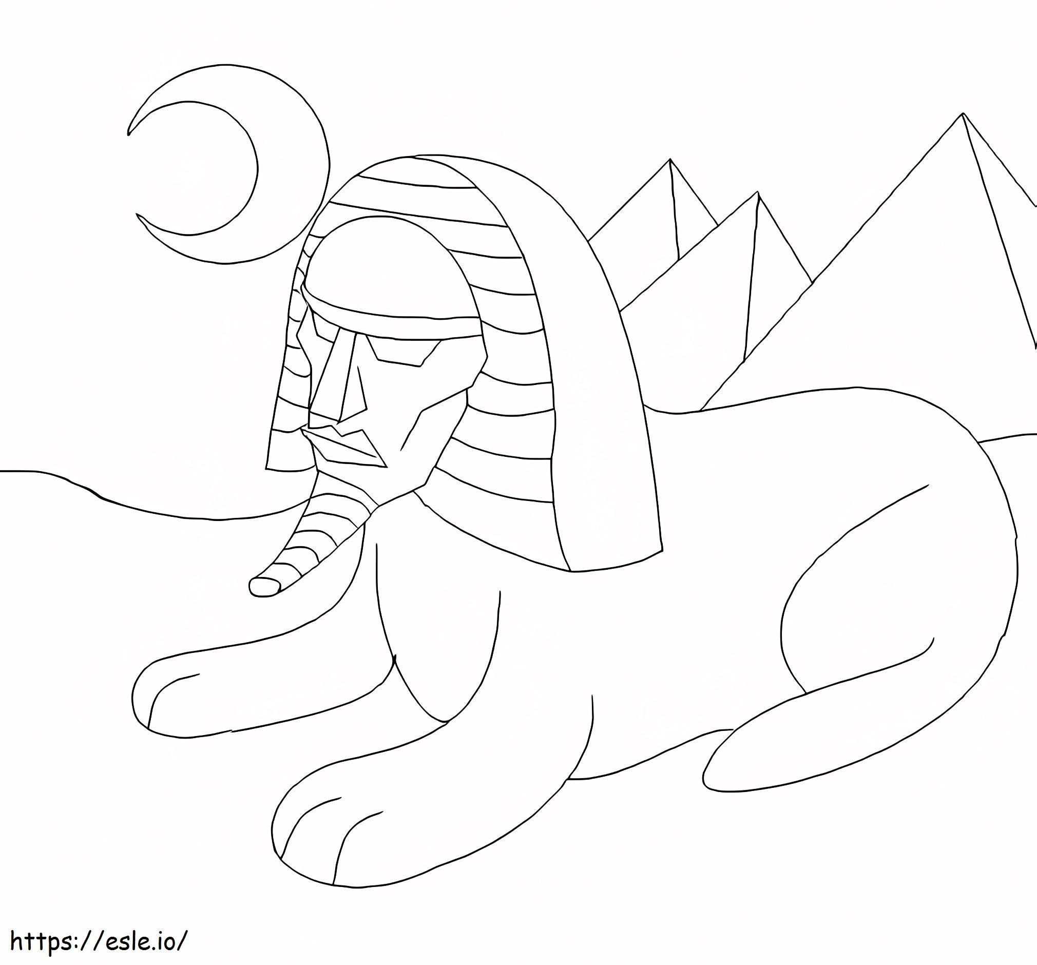 Coloriage Sphinx 3 à imprimer dessin