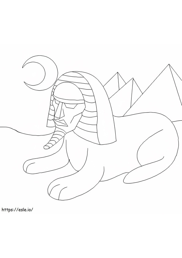 Coloriage Sphinx 3 à imprimer dessin