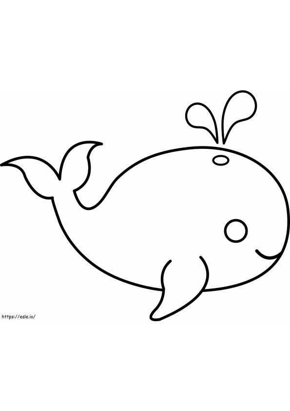 Coloriage Baleine mignonne à imprimer dessin