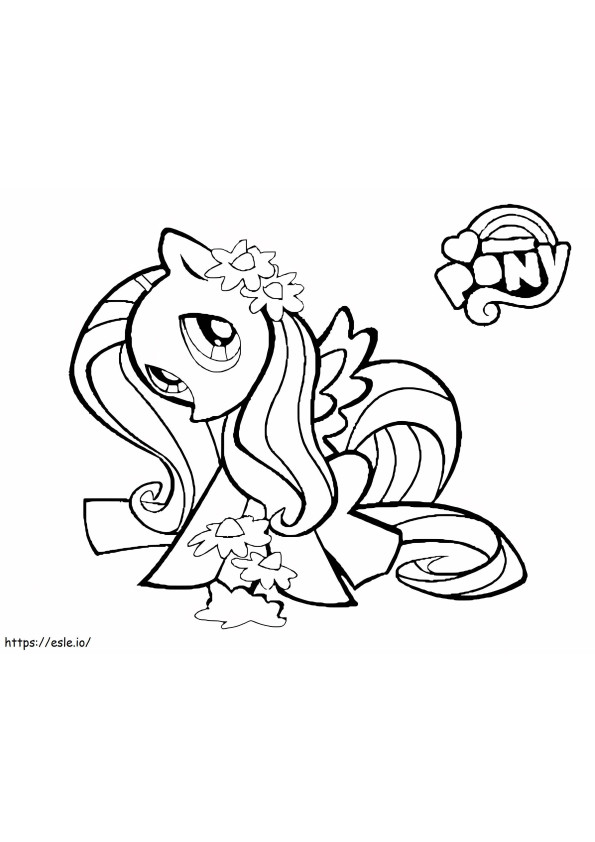 Pony Fluttershy coloring page
