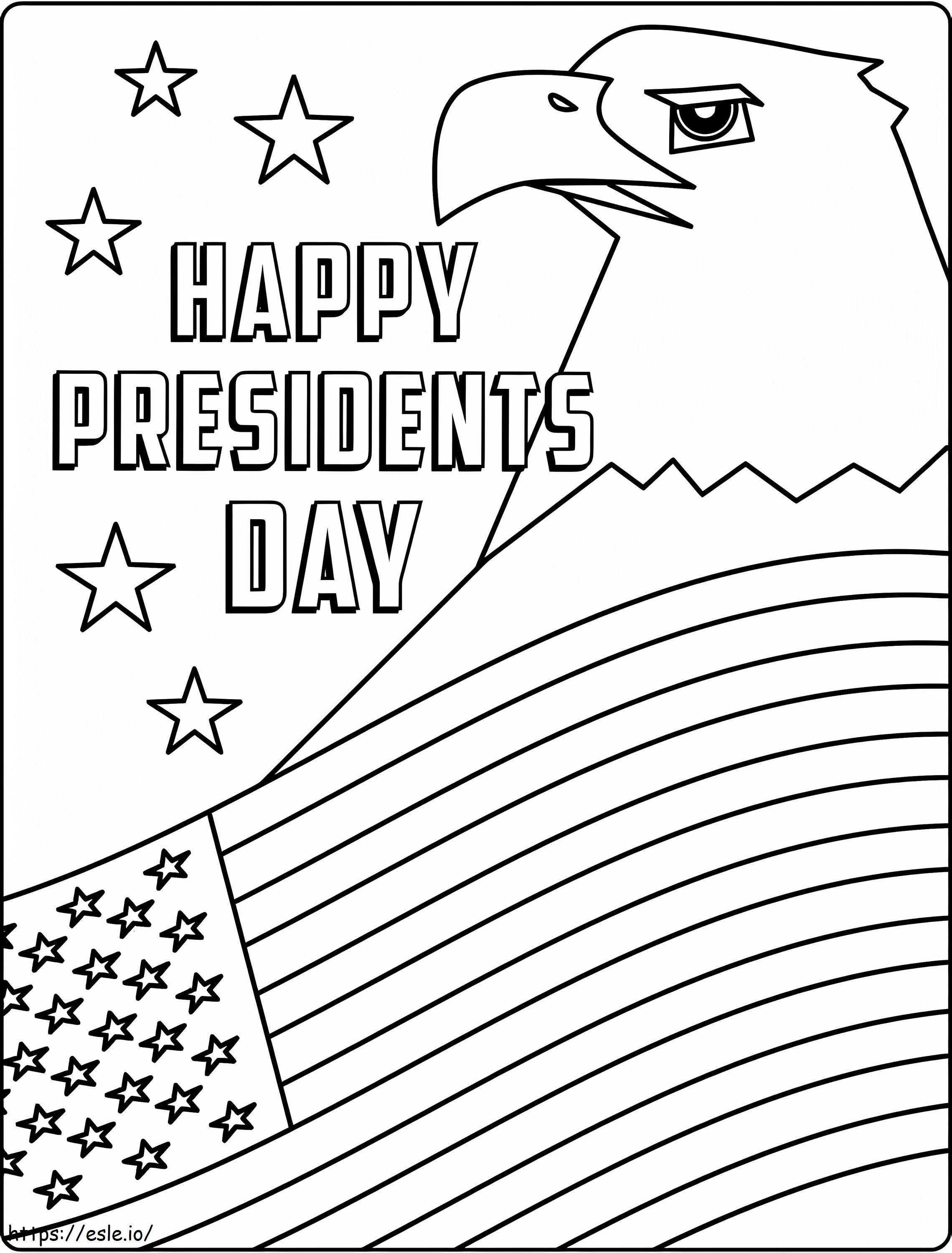 Coloriage Présidents Jour 9 à imprimer dessin