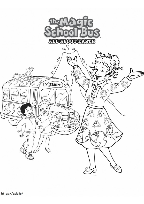Magiczny autobus szkolny 2 kolorowanka