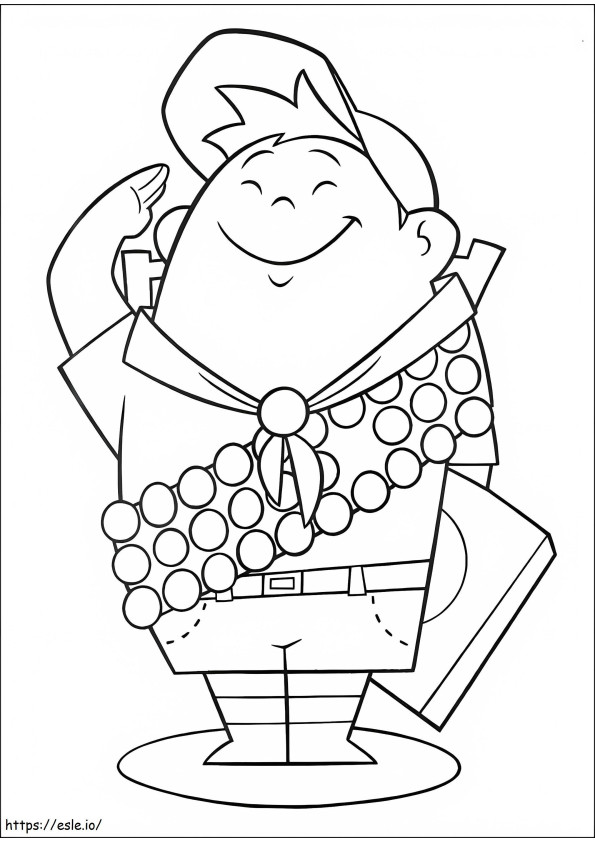Happy Russell A4 coloring page