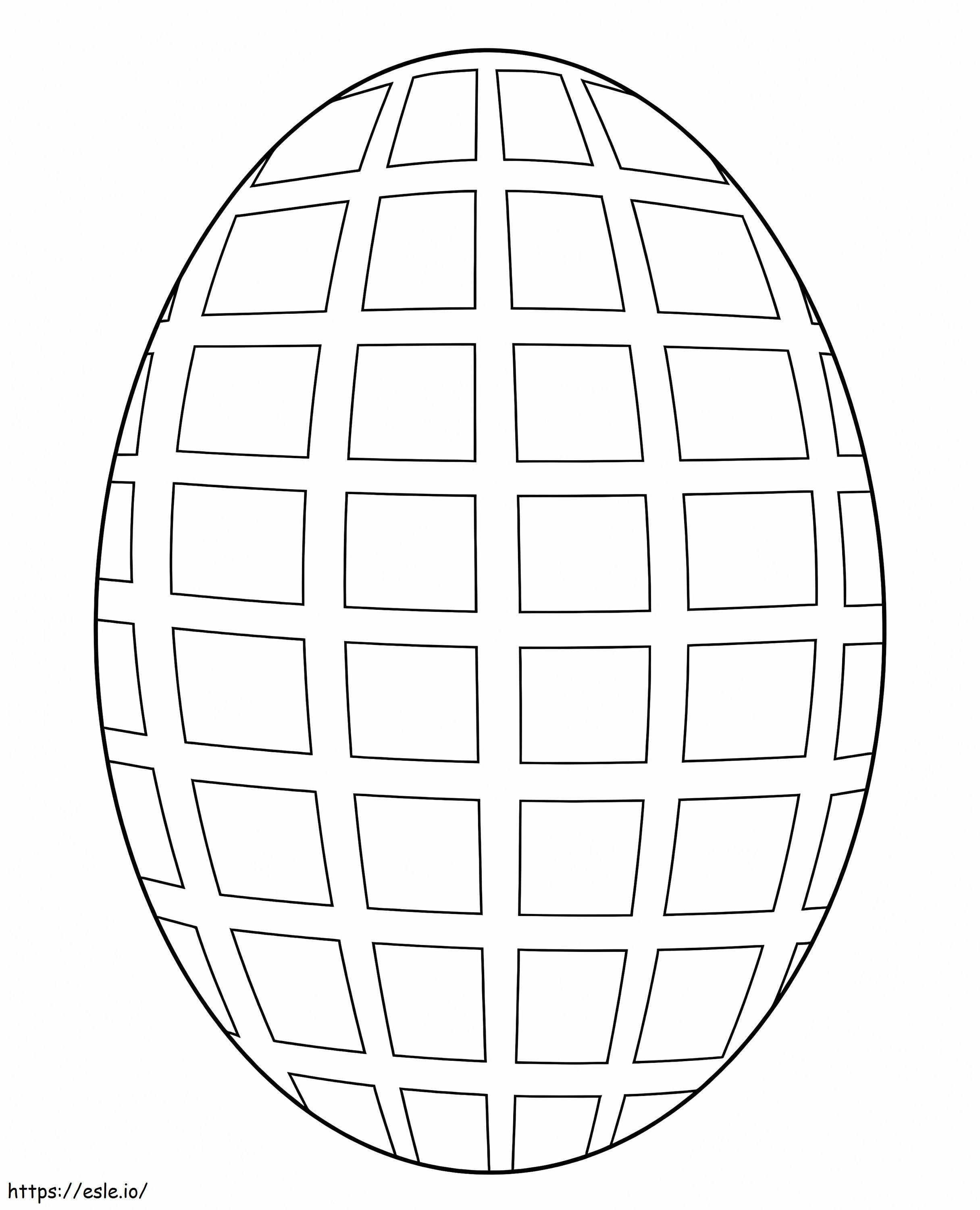 Mosaico en forma de huevo para colorear