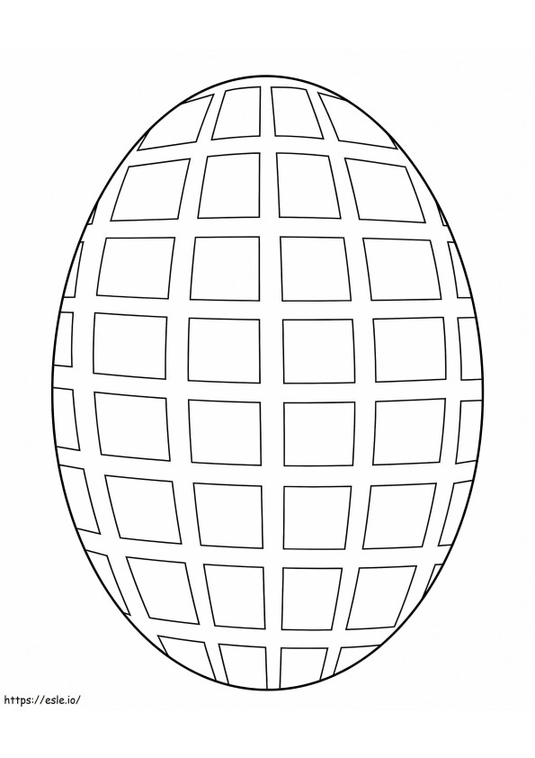 Mosaico en forma de huevo para colorear