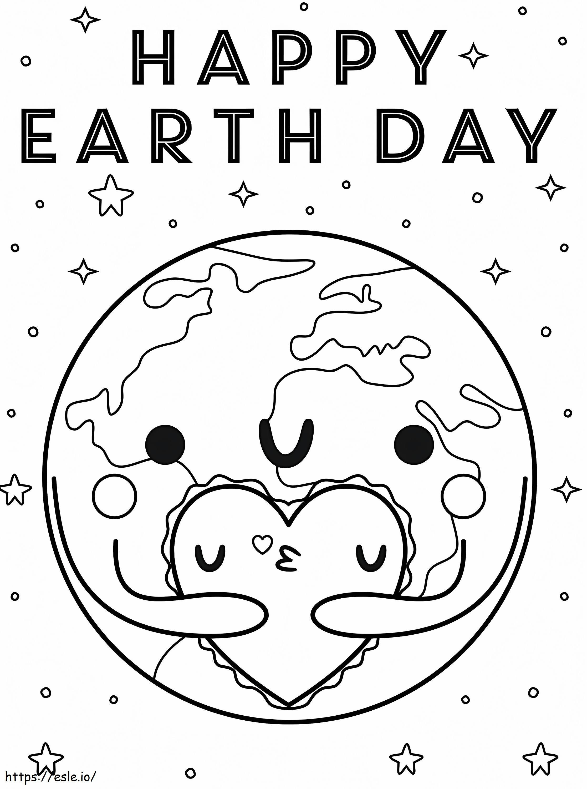 Happy Earth Day 3 coloring page