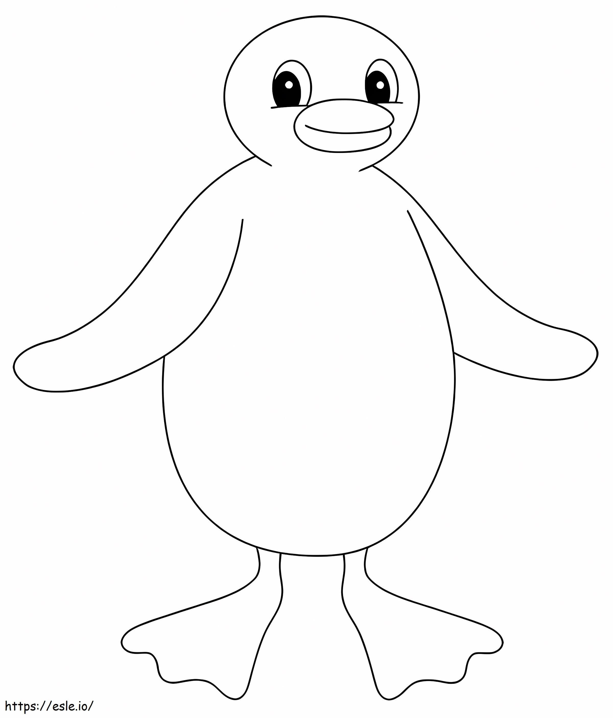 Drăguț Pingu de colorat