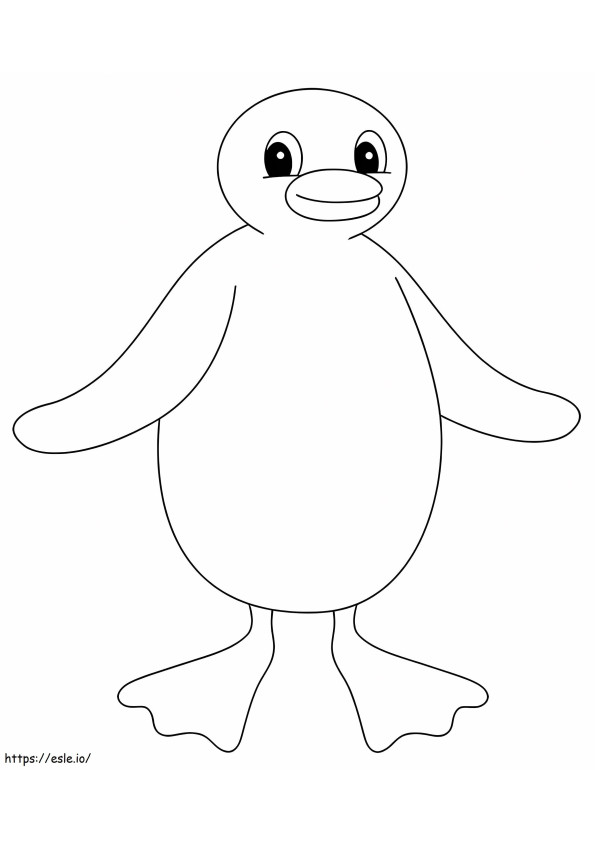 Drăguț Pingu de colorat