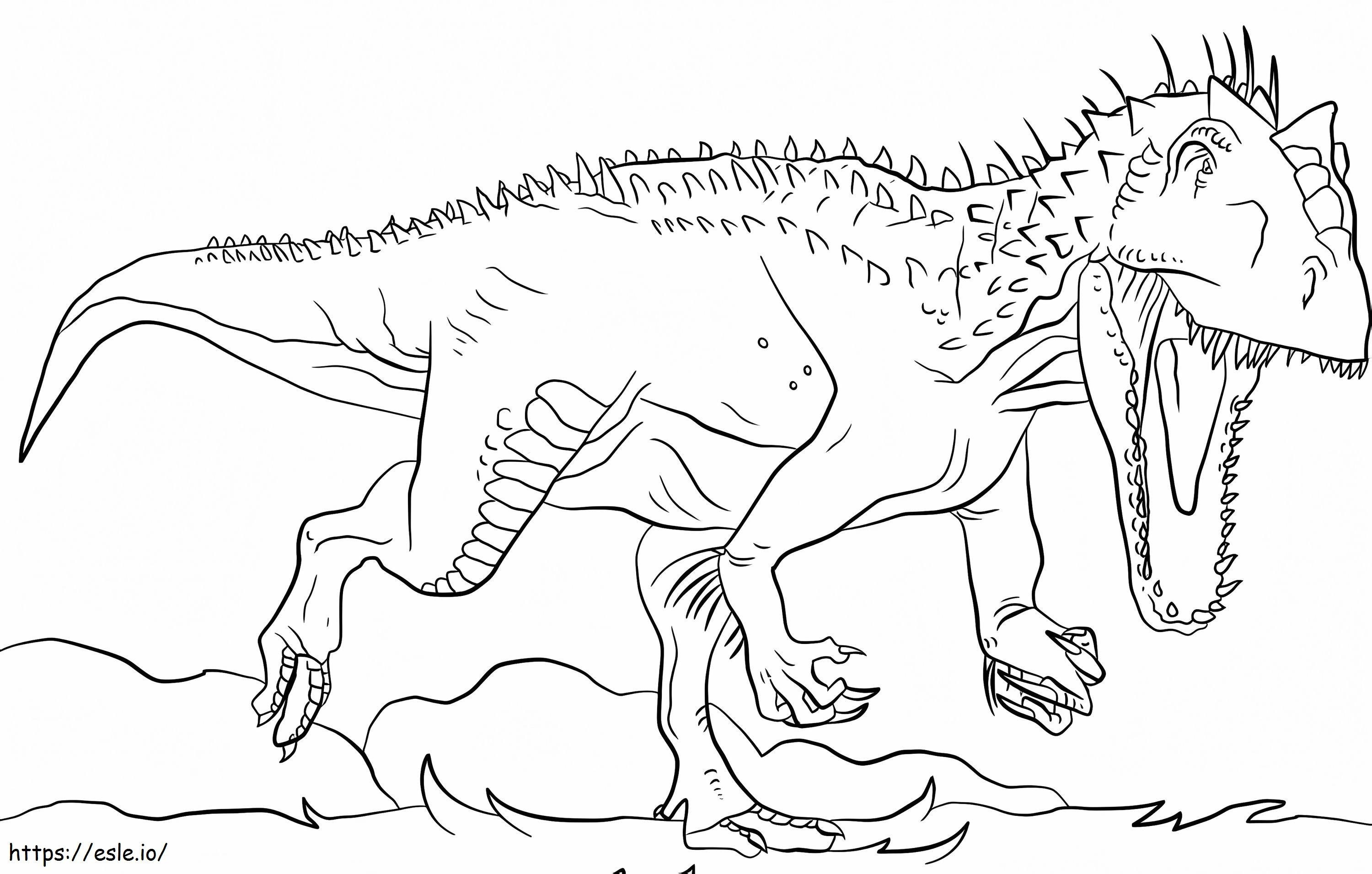 Indominus Rex din Jurassic World de colorat