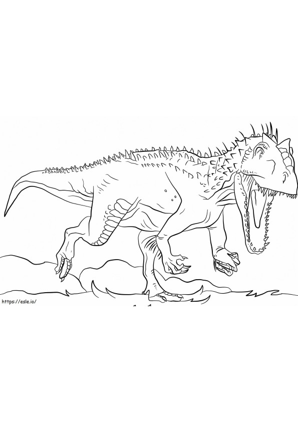 Indominus Rex Jurassic Worldistä värityskuva