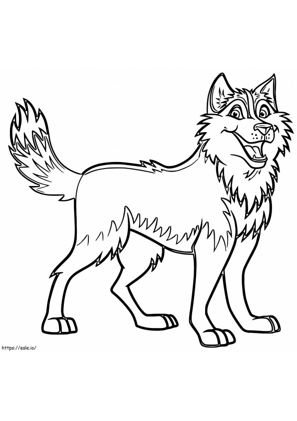 Husky de Desenho Animado para colorir