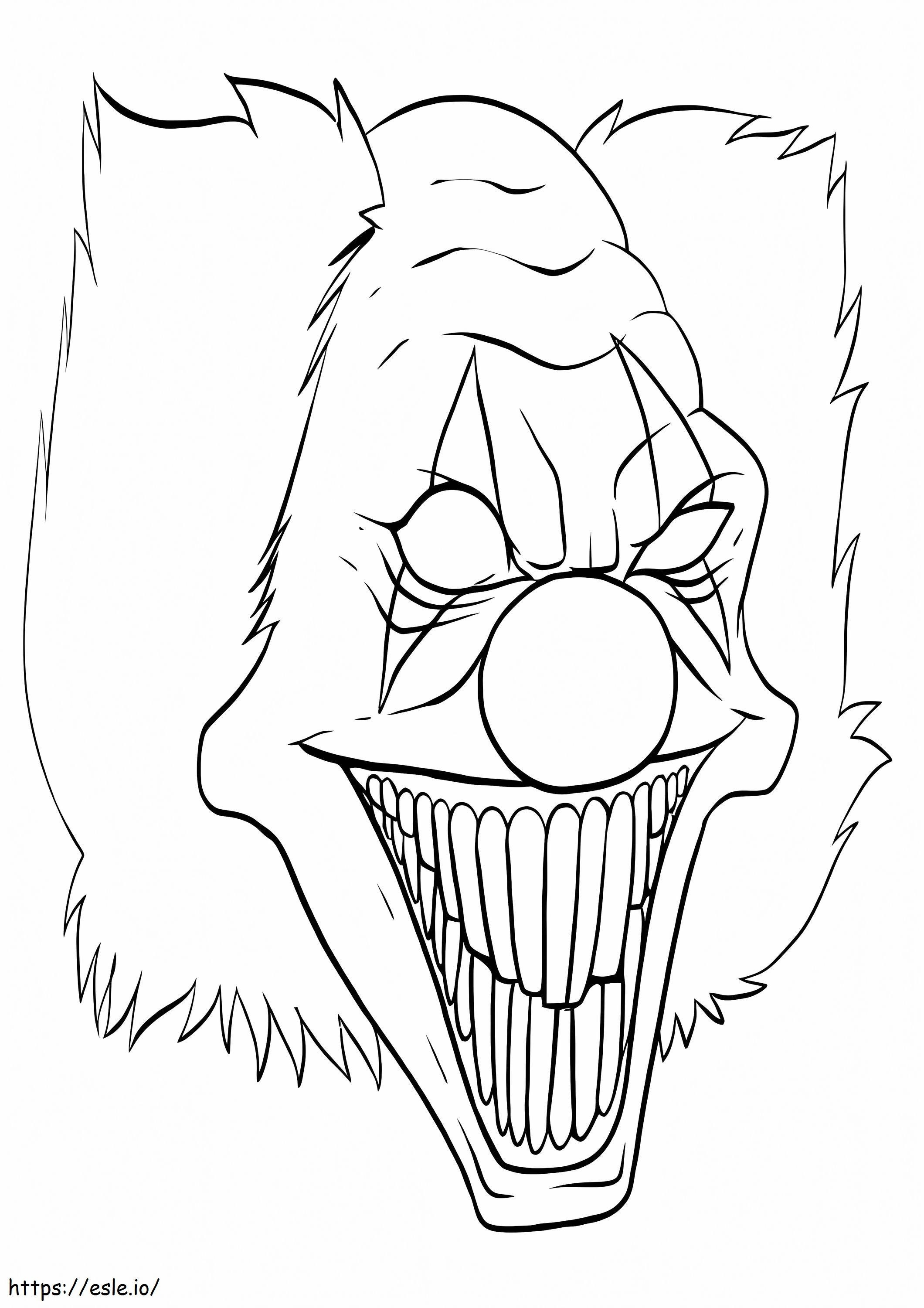 Scary Mask coloring page