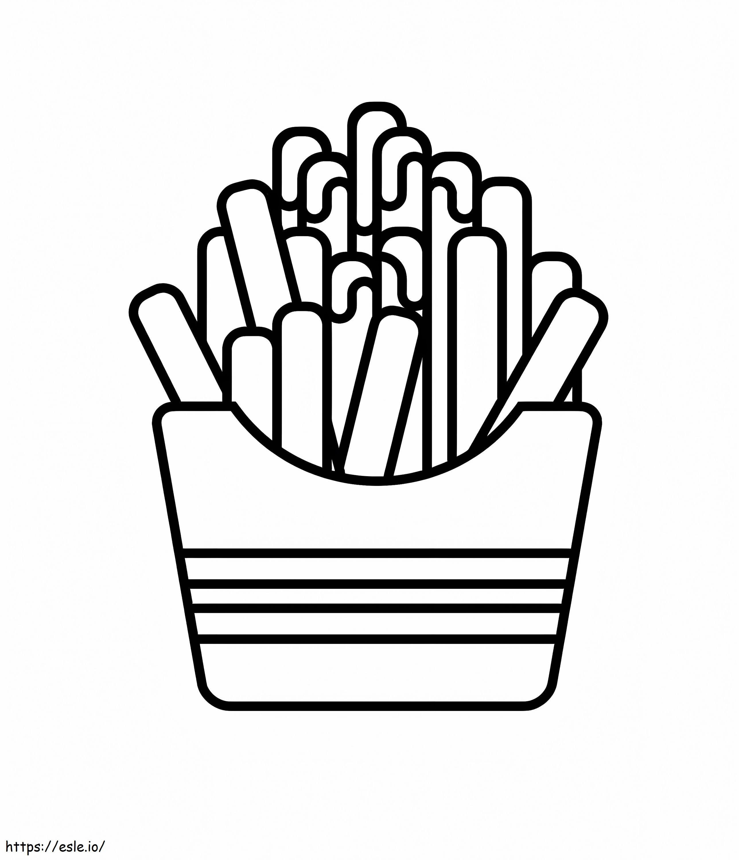 French Fries 10 coloring page