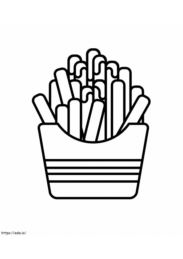 French Fries 10 coloring page