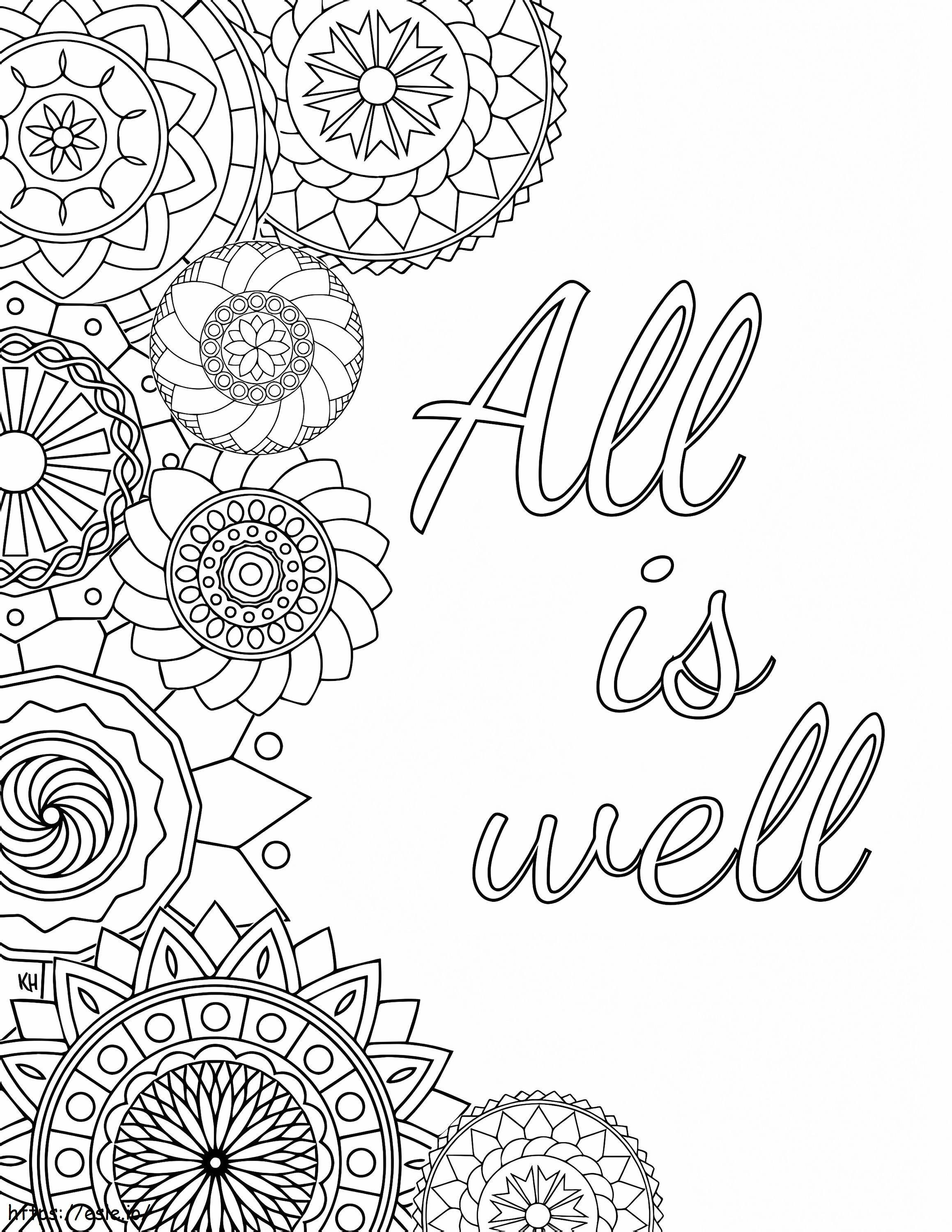 All Is Well coloring page