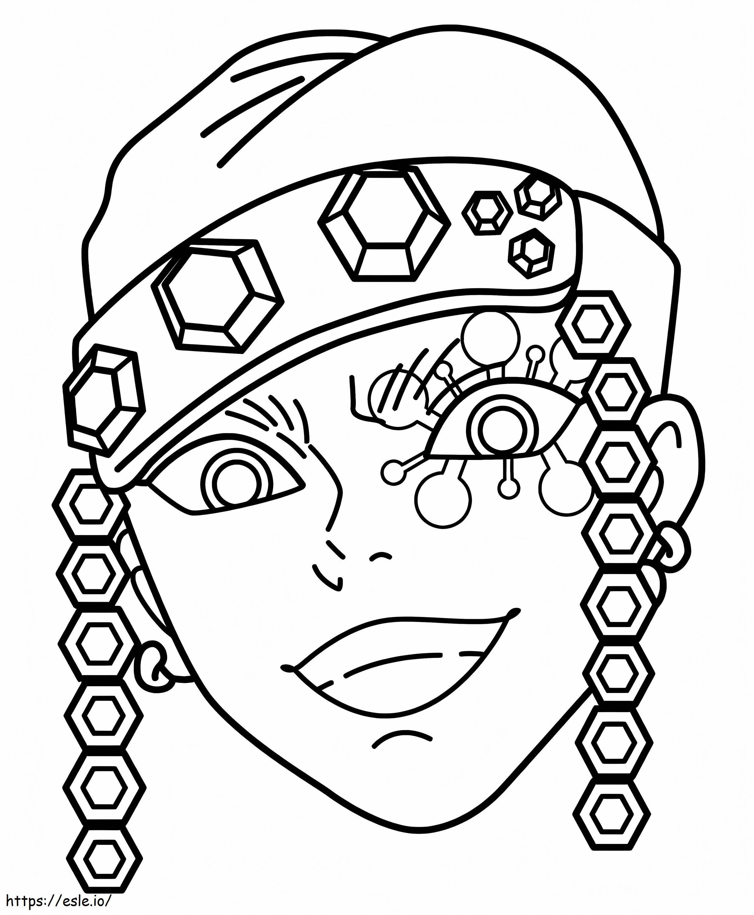 Right Uzuis Face coloring page