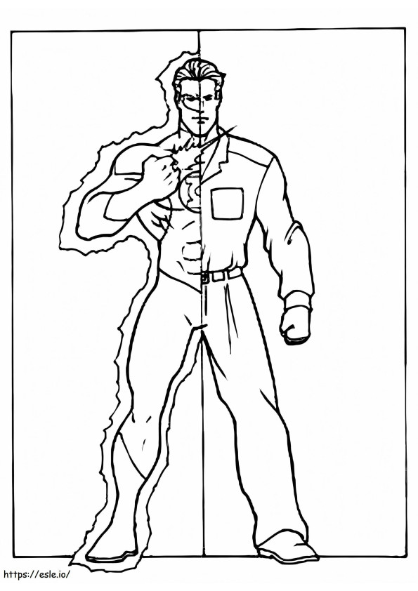 Animated Green Lantern coloring page