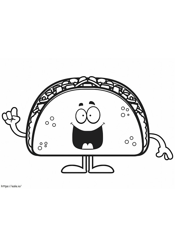 Happy Taco coloring page
