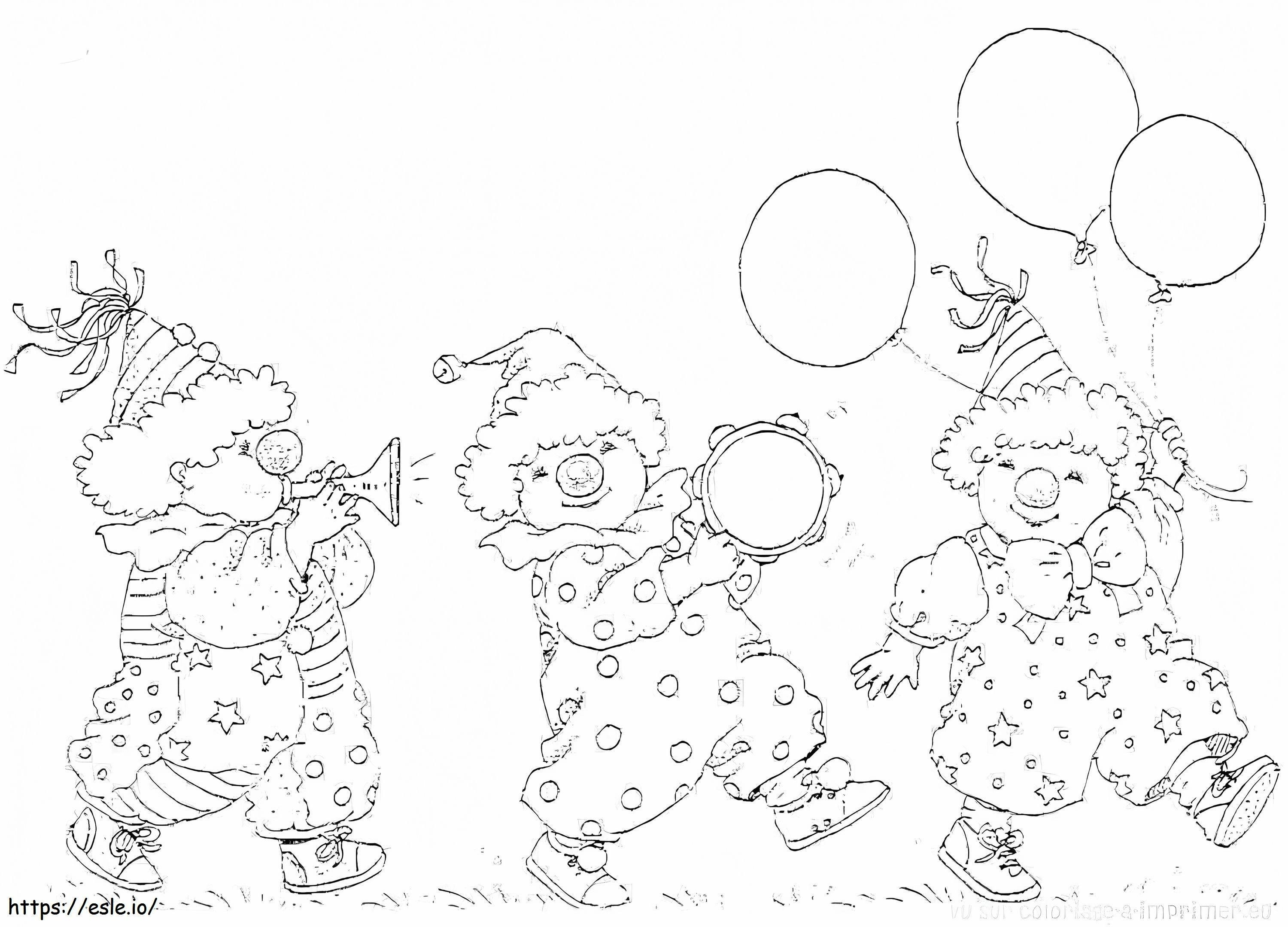Coloriage Image d'enfants faisant le carnaval à colorier 1024X737 à imprimer dessin