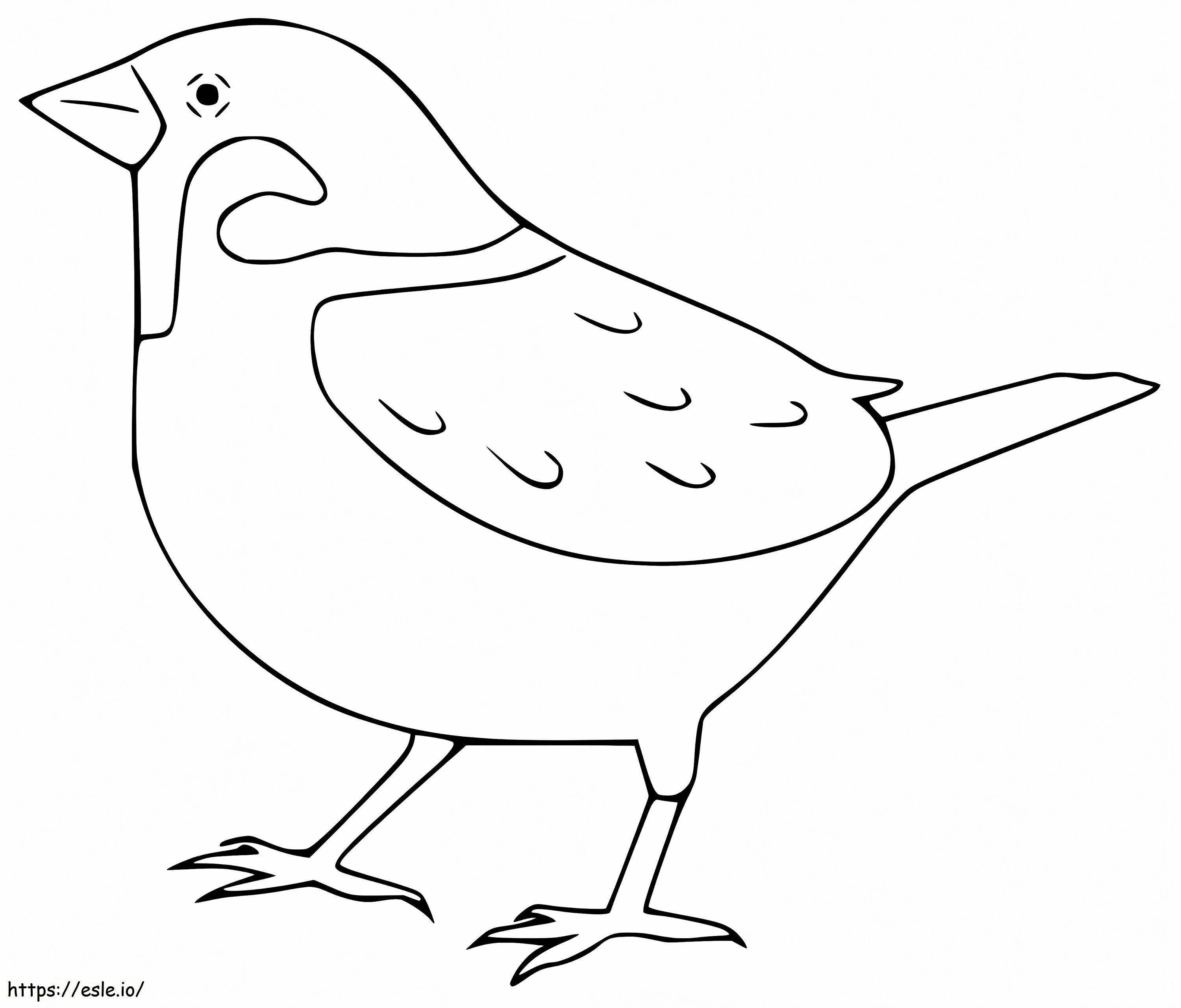 Easy Sparrow coloring page