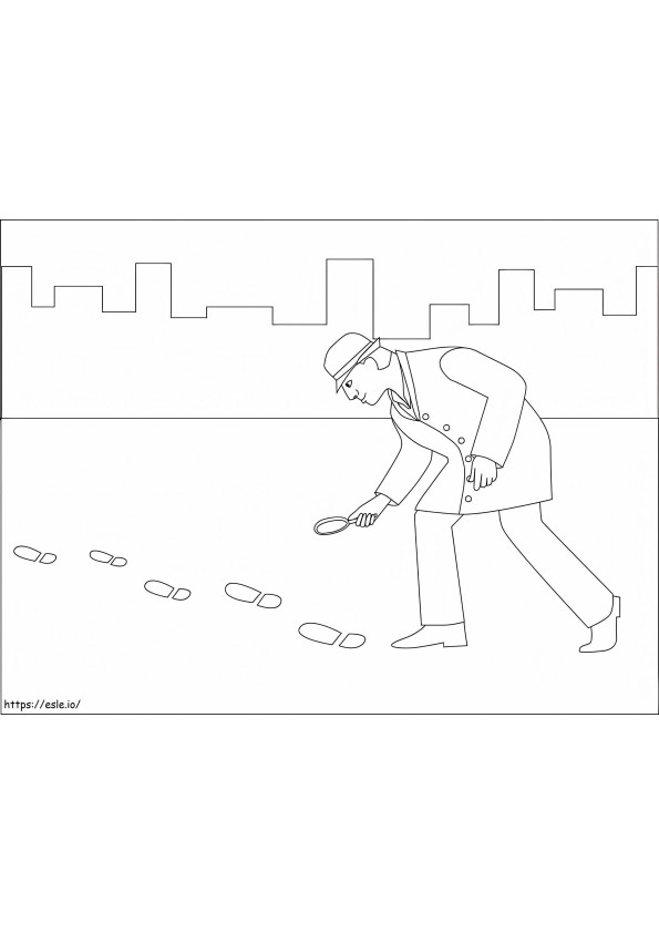 Detective 9 coloring page