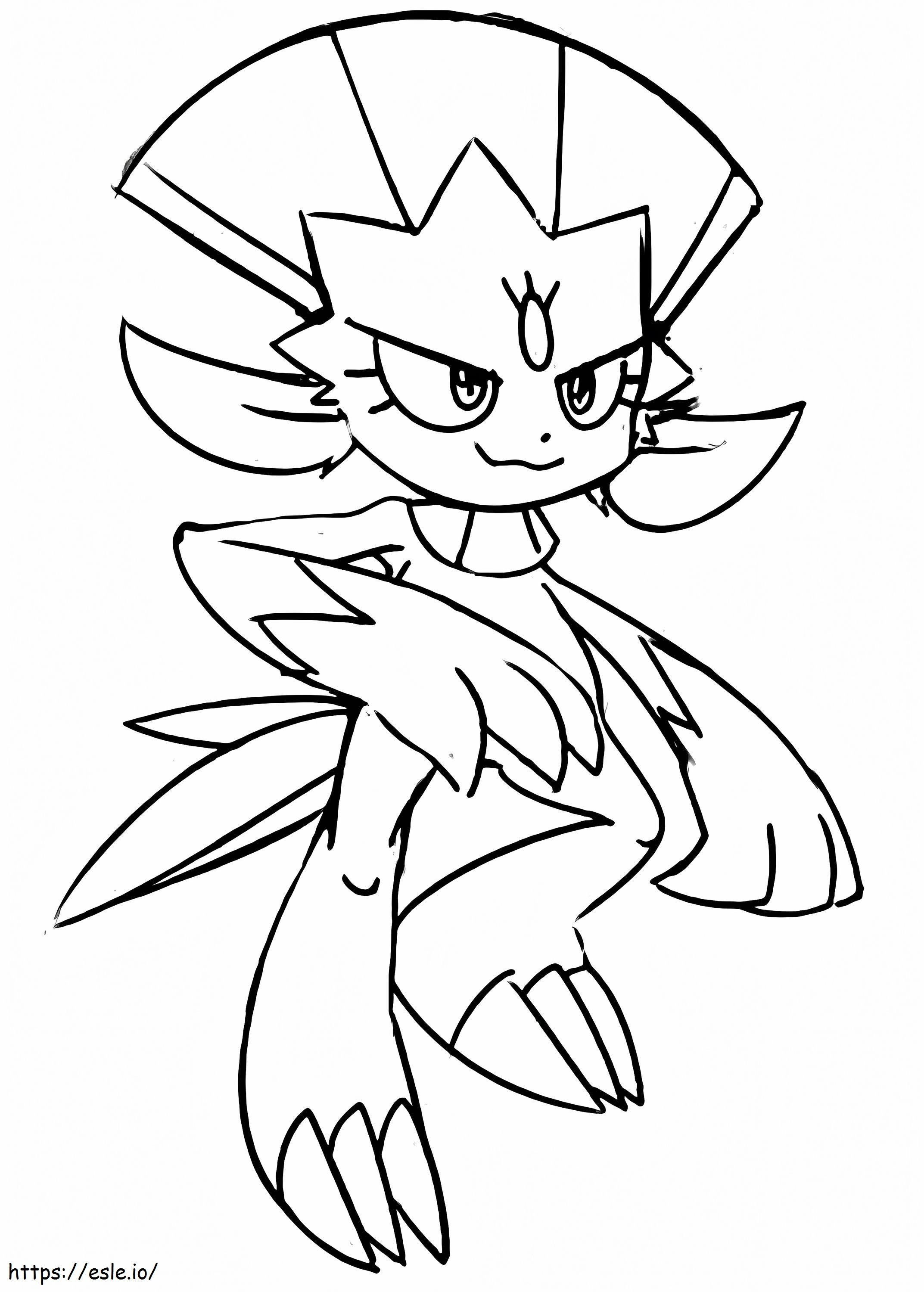 Weavile 1 coloring page