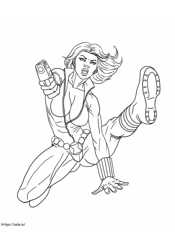 Cool Black Widow coloring page