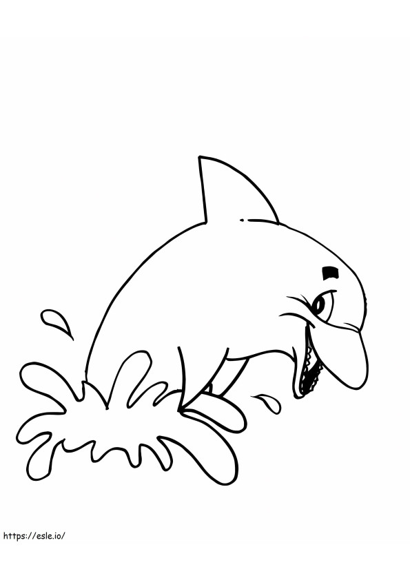 Smiling Dolphin coloring page