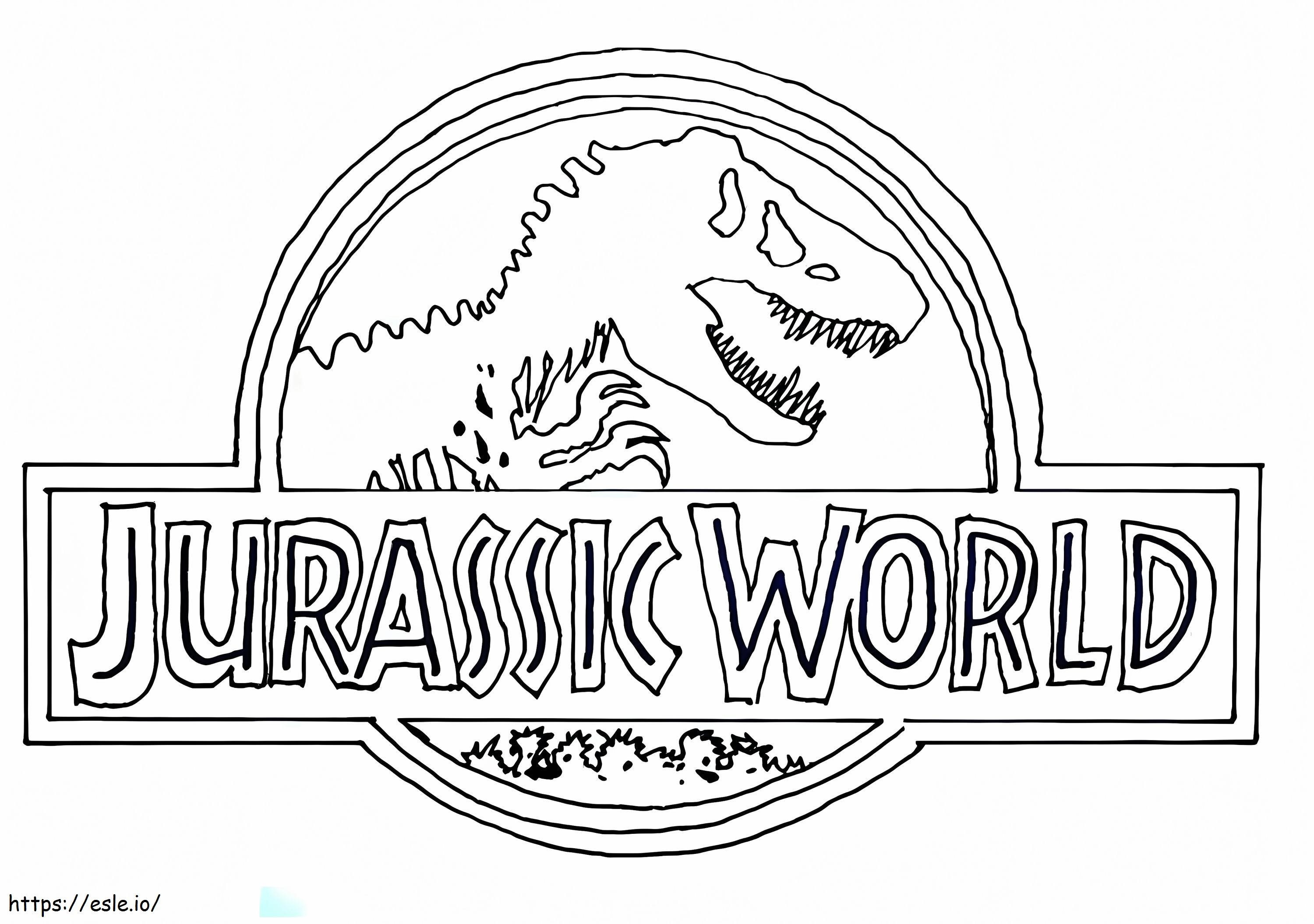 Logo Dunia Jurassic Gambar Mewarnai