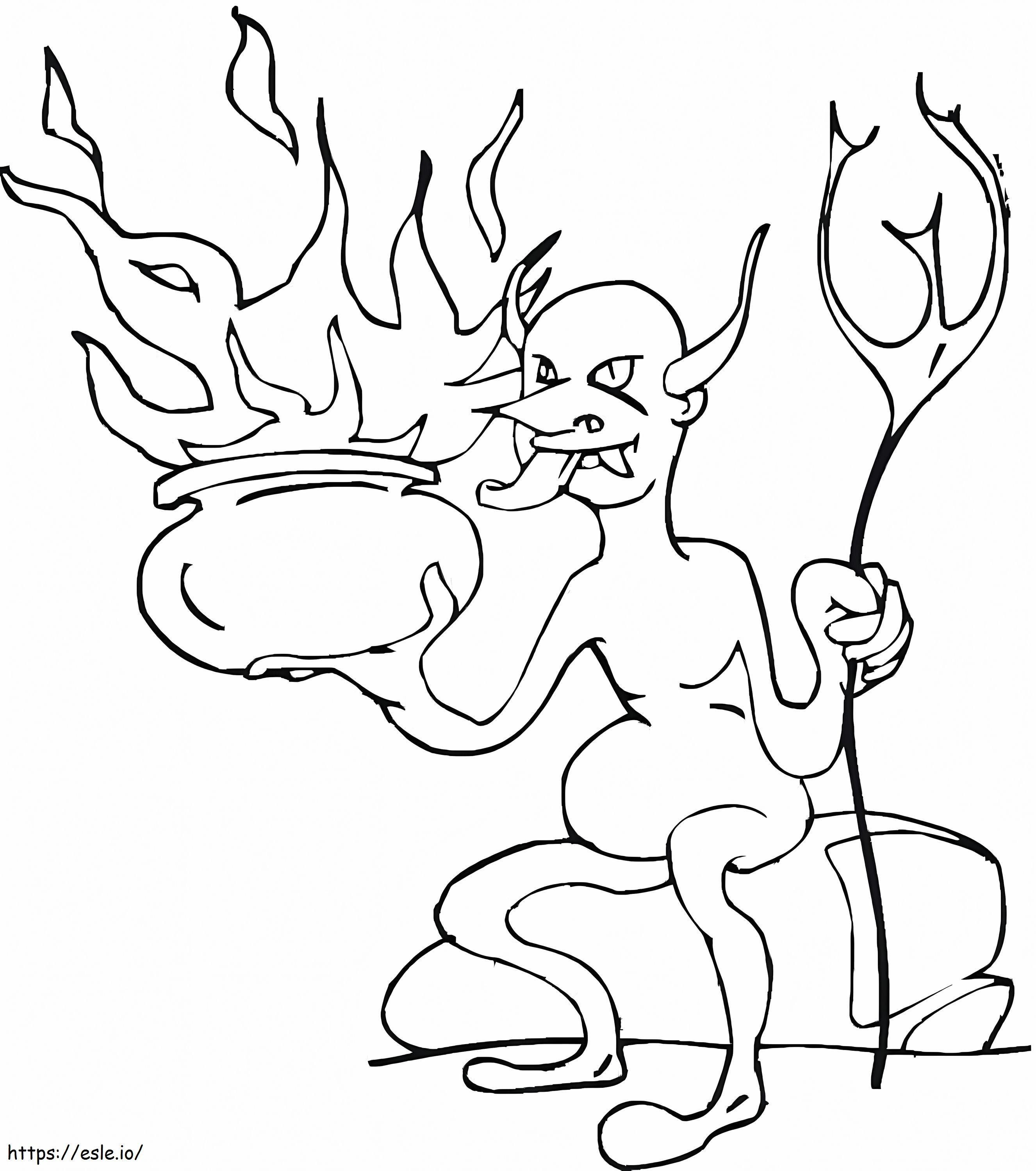 Scary Demon coloring page