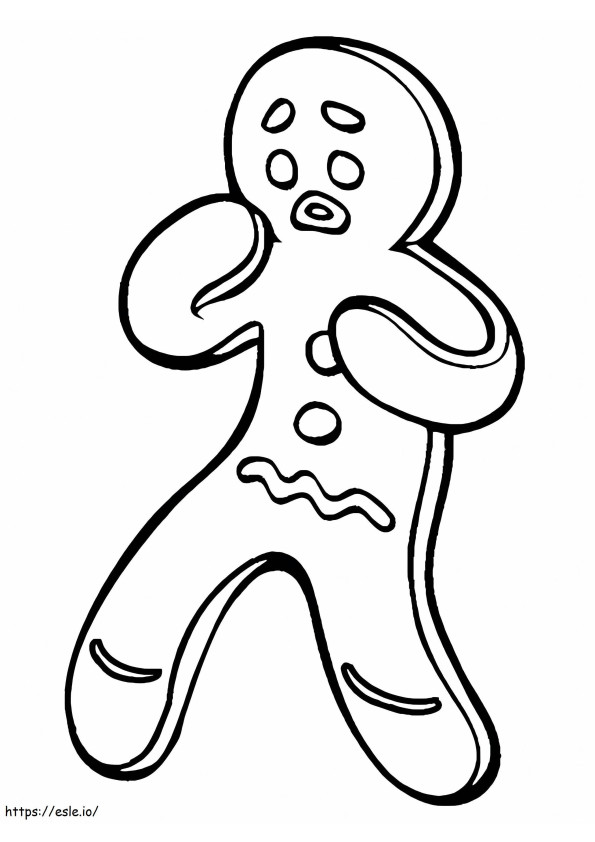 Sad Gingerbread Man de colorat